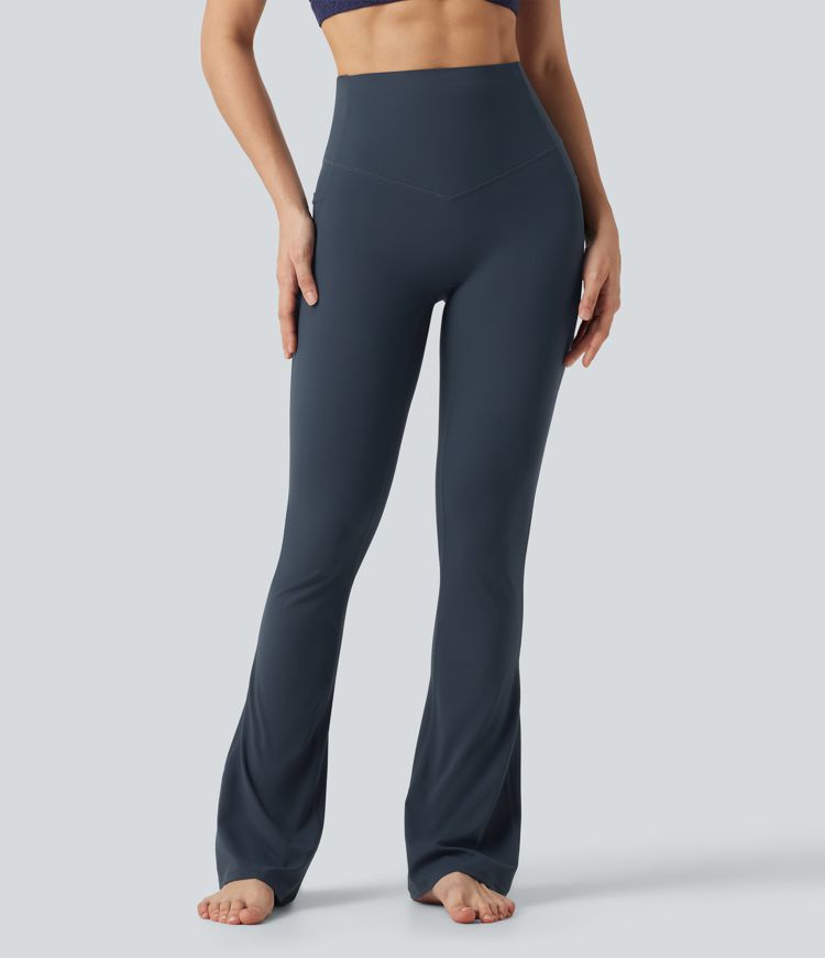Legging de yoga bootcut Halara UltraSculpt™ taille haute gainant avec poches Legging de yoga bootcut Halara UltraSculpt™ taille haute gainant avec poches