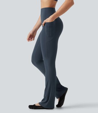 Halara UltraSculpt™ högmidjade bootcut-yogaleggings med magkontroll och formande effekt, med fickor Halara UltraSculpt™ högmidjade bootcut-yogaleggings med magkontroll och formande effekt, med fickor