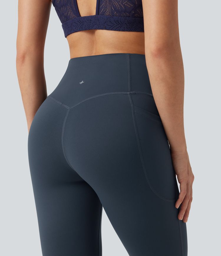 Legging de yoga bootcut Halara UltraSculpt™ taille haute gainant avec poches Legging de yoga bootcut Halara UltraSculpt™ taille haute gainant avec poches