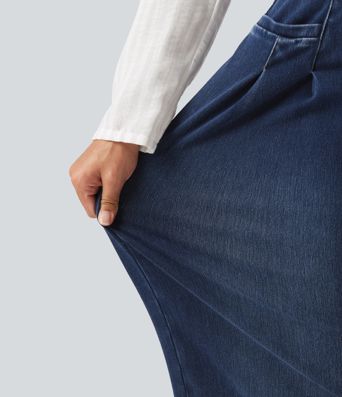 Halara Flex™ jean décontracté taille haute à jambe large avec poches
