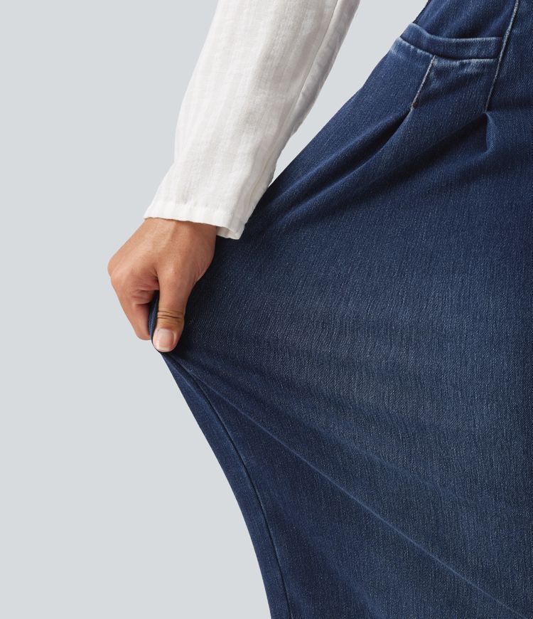 Halara Flex™ jean décontracté taille haute à jambe large avec poches