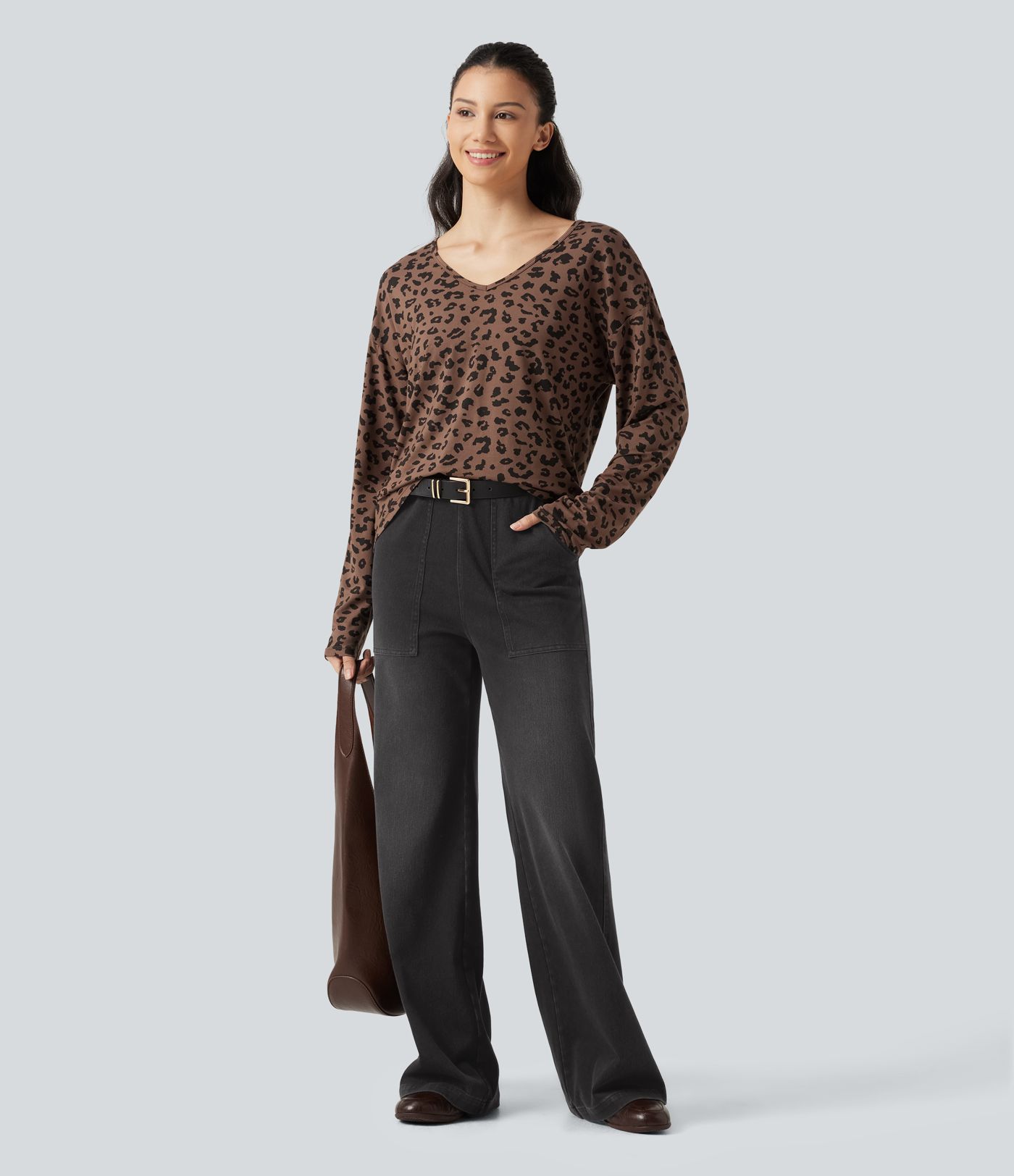 Halara Flex™ High Waisted Wide Leg Jeans with Pockets