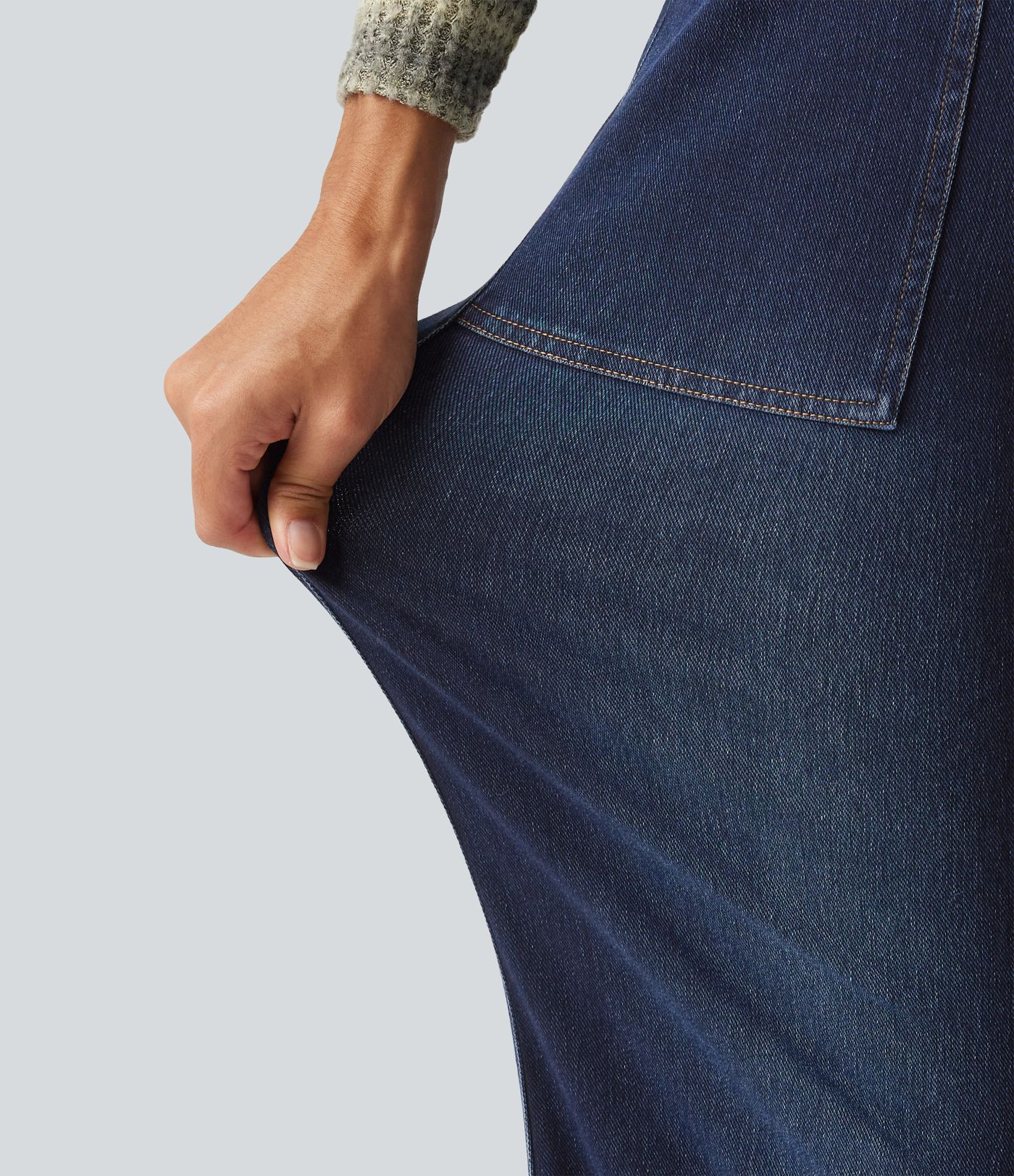 Halara Flex™ jeans de tiro alto y pierna ancha con bolsillos Halara Flex™ jeans de tiro alto y pierna ancha con bolsillos
