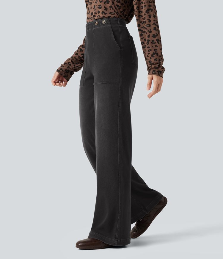 Halara Flex™ High Waisted Wide Leg Jeans with Pockets