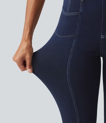 Halara Flex™ High Waisted Denim Casual Leggings with Pockets Halara Flex™ High Waisted Denim Casual Leggings with Pockets