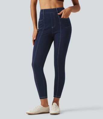 Halara Flex™ High Waisted Denim Casual Leggings with Pockets Halara Flex™ High Waisted Denim Casual Leggings with Pockets