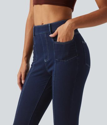Halara Flex™ High Waisted Denim Casual Leggings with Pockets Halara Flex™ High Waisted Denim Casual Leggings with Pockets