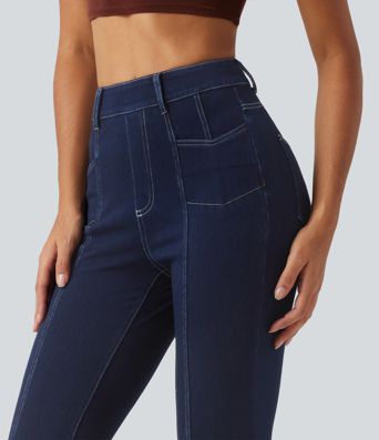 Halara Flex™ High Waisted Denim Casual Leggings with Pockets Halara Flex™ High Waisted Denim Casual Leggings with Pockets