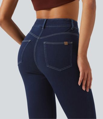Halara Flex™ High Waisted Denim Casual Leggings with Pockets Halara Flex™ High Waisted Denim Casual Leggings with Pockets