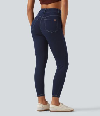 Halara Flex™ High Waisted Denim Casual Leggings with Pockets Halara Flex™ High Waisted Denim Casual Leggings with Pockets