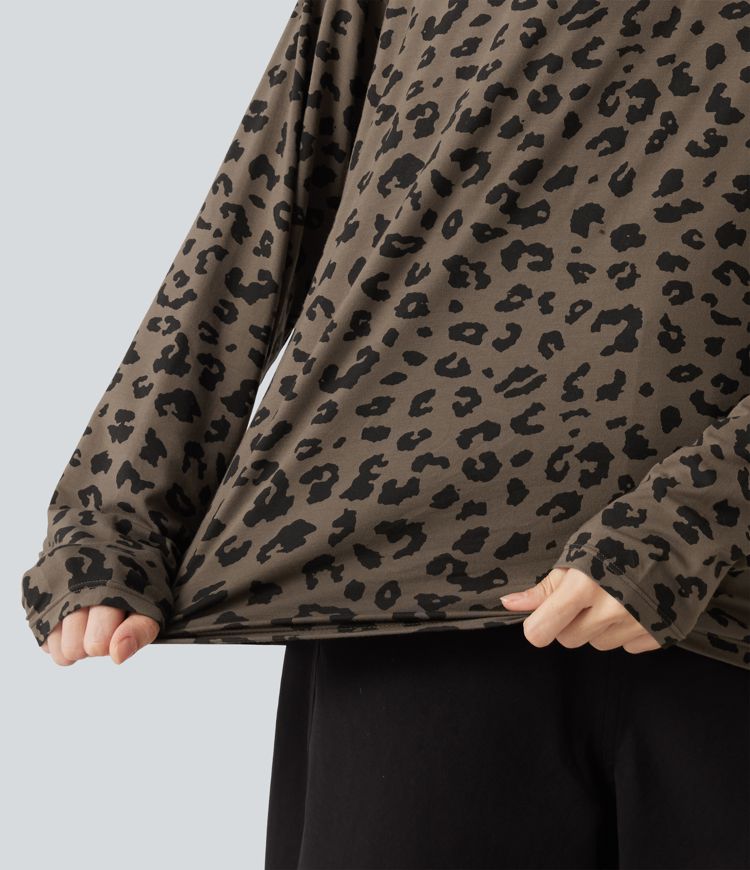 V Nneck Leopard Print Long Sleeve Casual T-Shirt V Nneck Leopard Print Long Sleeve Casual T-Shirt