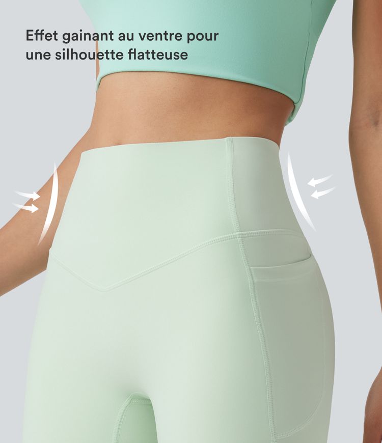 Short cycliste d’entraînement Halara UltraSculpt™ 8cm taille haute gainant avec poches