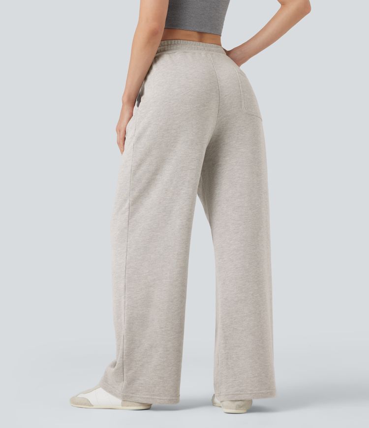 Mid Rise Drawstring Casual Cotton Pants with Pockets Mid Rise Drawstring Casual Cotton Pants with Pockets