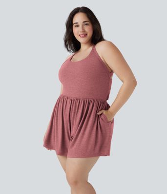 2-in-1 Plus Size Romper with Pockets-Easy Peezy Edition 2-in-1 Plus Size Romper with Pockets-Easy Peezy Edition
