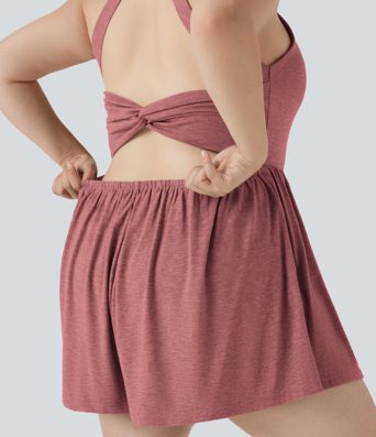 2-in-1 Plus Size Romper with Pockets-Easy Peezy Edition 2-in-1 Plus Size Romper with Pockets-Easy Peezy Edition