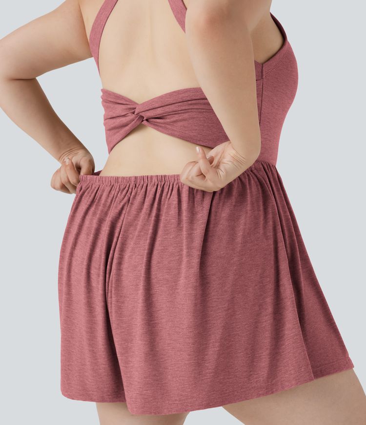 2-in-1 Plus Size Romper with Pockets-Easy Peezy Edition 2-in-1 Plus Size Romper with Pockets-Easy Peezy Edition