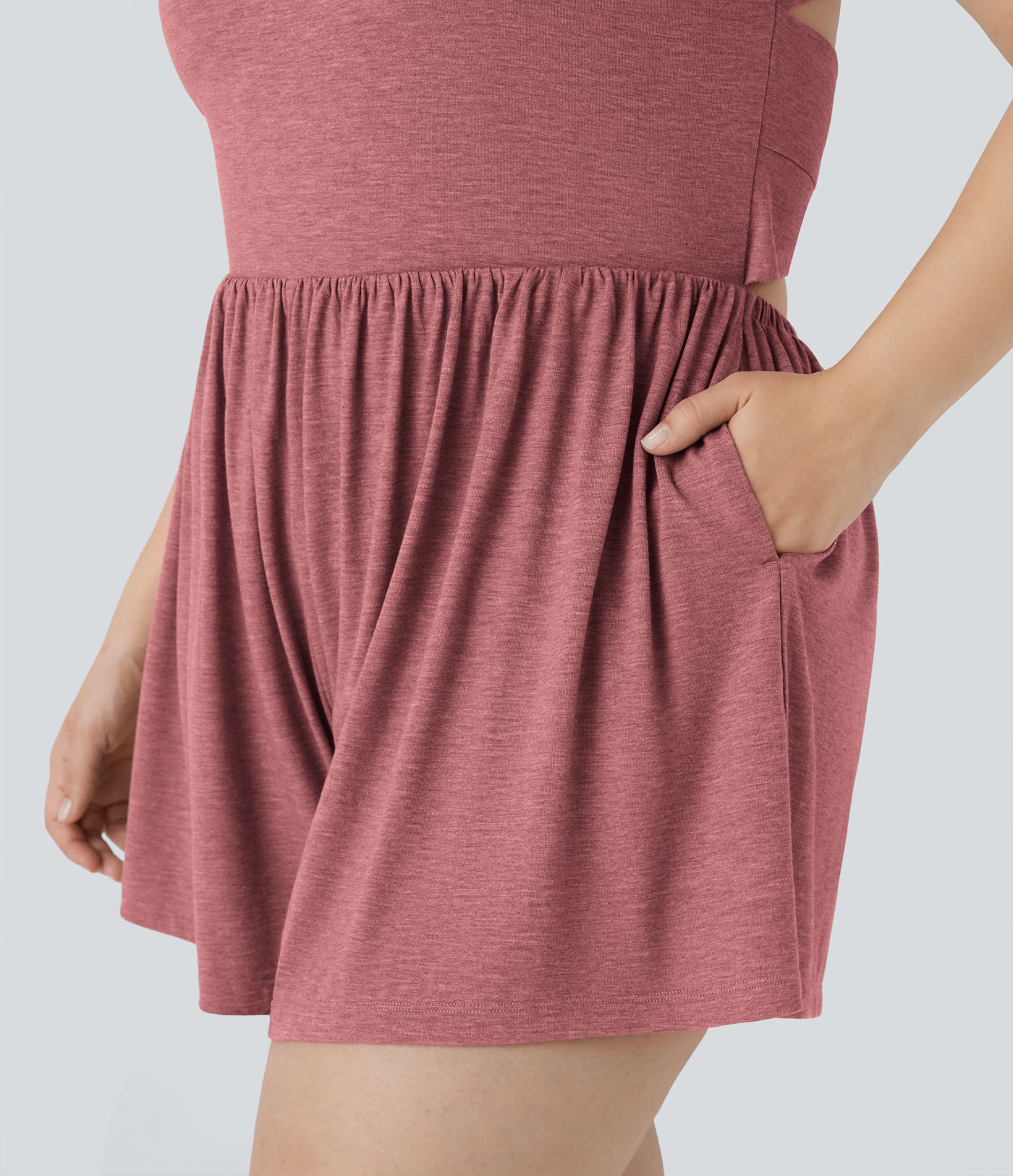 2-in-1 Plus Size Romper with Pockets-Easy Peezy Edition 2-in-1 Plus Size Romper with Pockets-Easy Peezy Edition