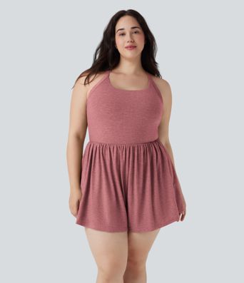 2-in-1 Plus Size Romper with Pockets-Easy Peezy Edition 2-in-1 Plus Size Romper with Pockets-Easy Peezy Edition