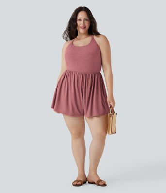 2-in-1 Plus Size Romper with Pockets-Easy Peezy Edition 2-in-1 Plus Size Romper with Pockets-Easy Peezy Edition