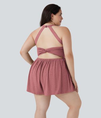 2-in-1 Plus Size Romper with Pockets-Easy Peezy Edition 2-in-1 Plus Size Romper with Pockets-Easy Peezy Edition