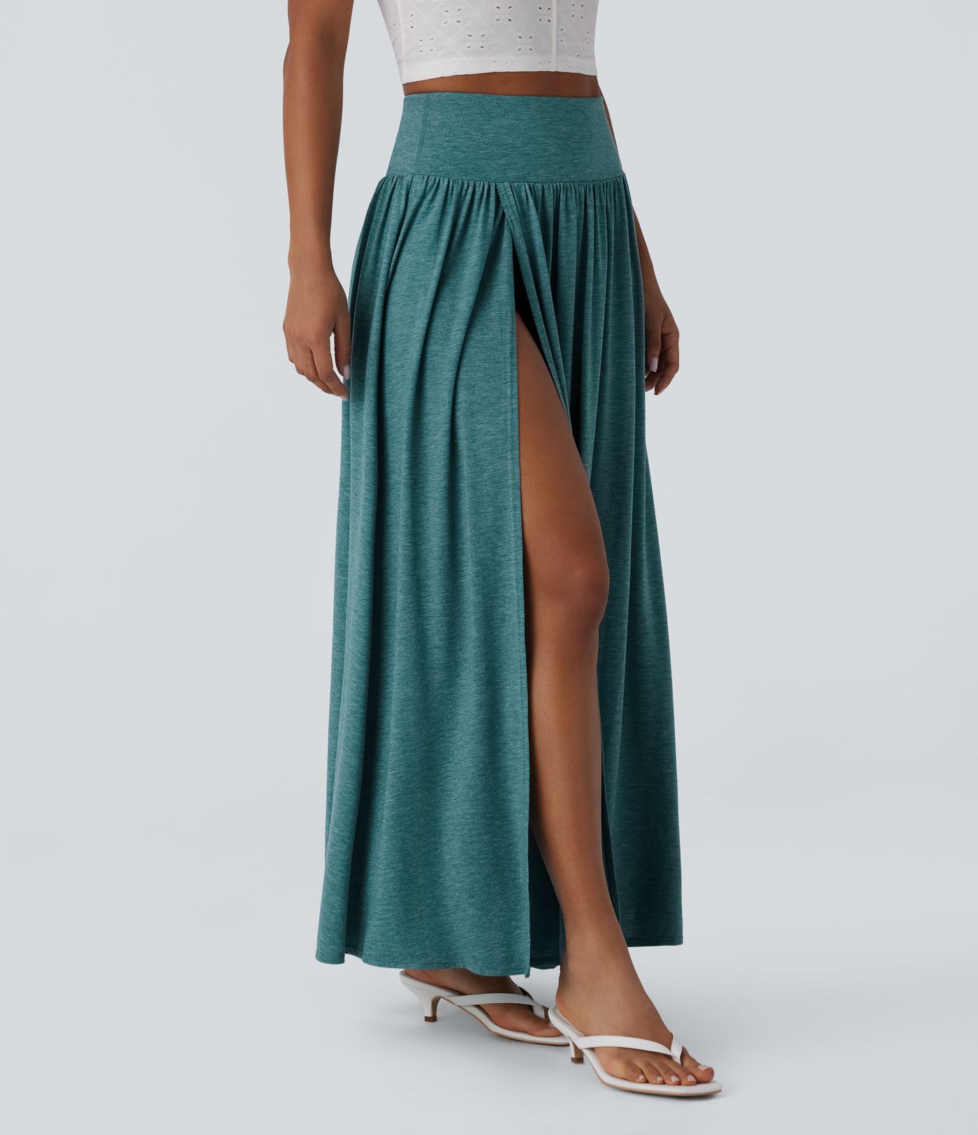 High Waisted 2-in-1 Flowy Maxi Casual Skirt High Waisted 2-in-1 Flowy Maxi Casual Skirt