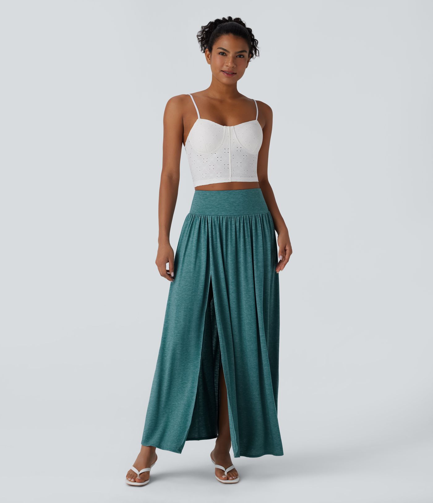 High Waisted 2-in-1 Flowy Maxi Casual Skirt High Waisted 2-in-1 Flowy Maxi Casual Skirt