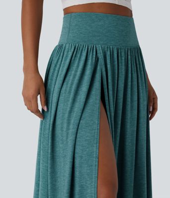 High Waisted 2-in-1 Flowy Maxi Casual Skirt High Waisted 2-in-1 Flowy Maxi Casual Skirt