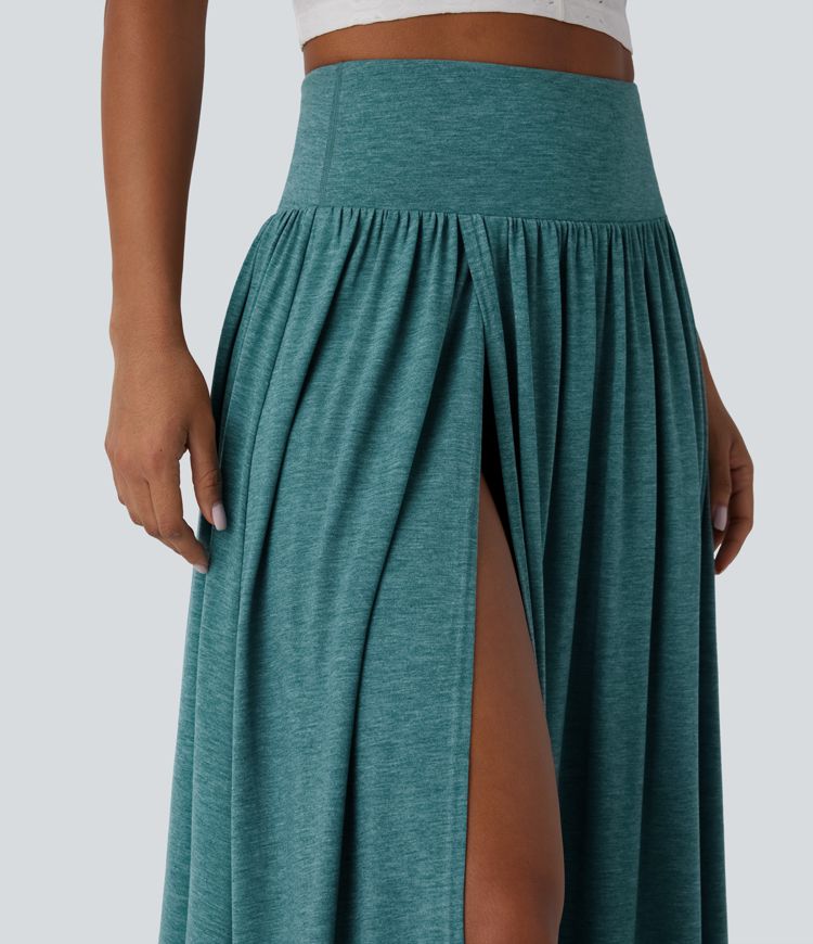High Waisted 2-in-1 Flowy Maxi Casual Skirt High Waisted 2-in-1 Flowy Maxi Casual Skirt