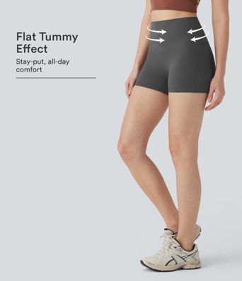 Halara UltraSculpt™ High Waisted Tummy Control Pocket Shaping Training Biker Shorts 3''