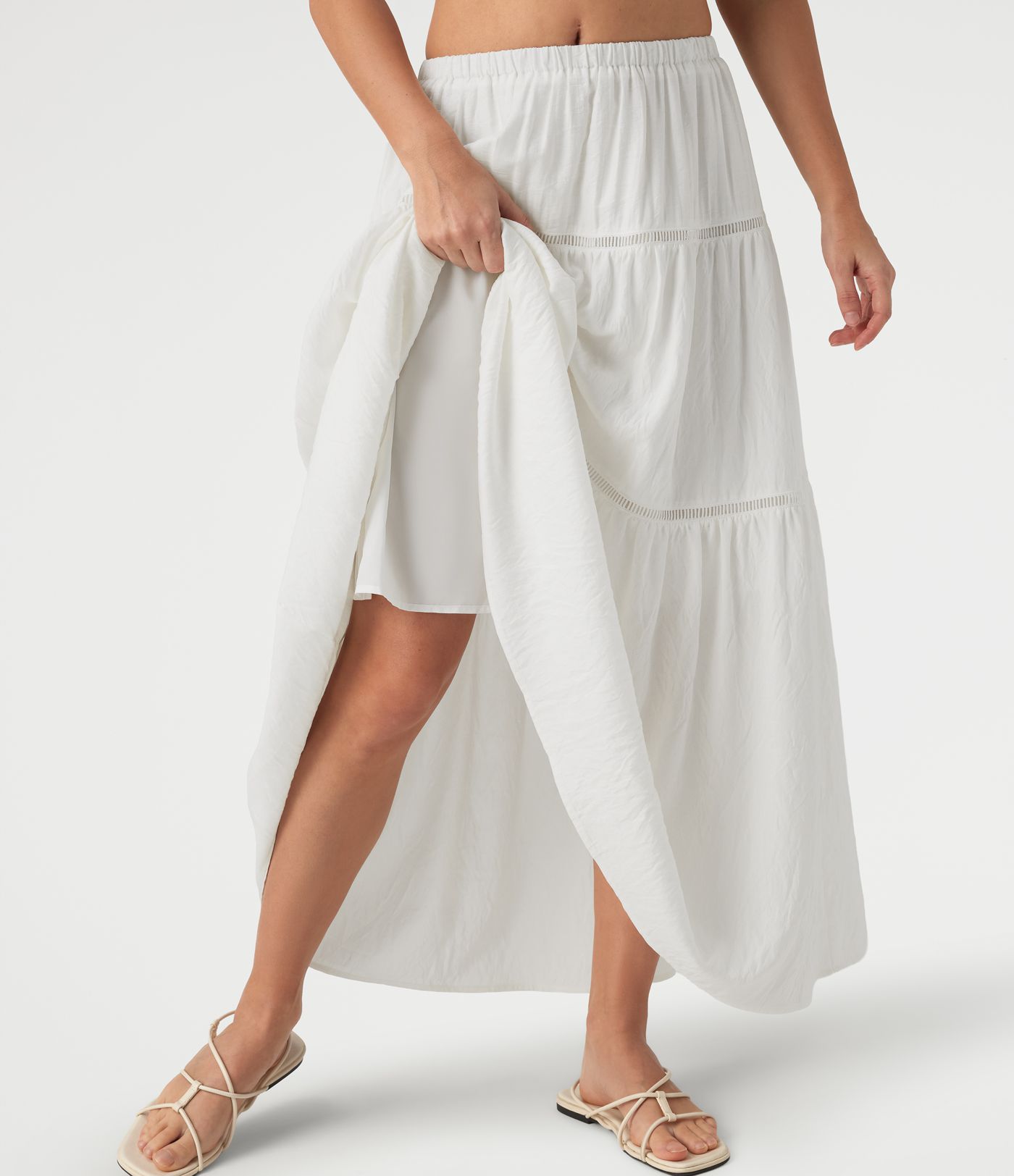 Mid Rise Flowy Maxi Skirt Mid Rise Flowy Maxi Skirt
