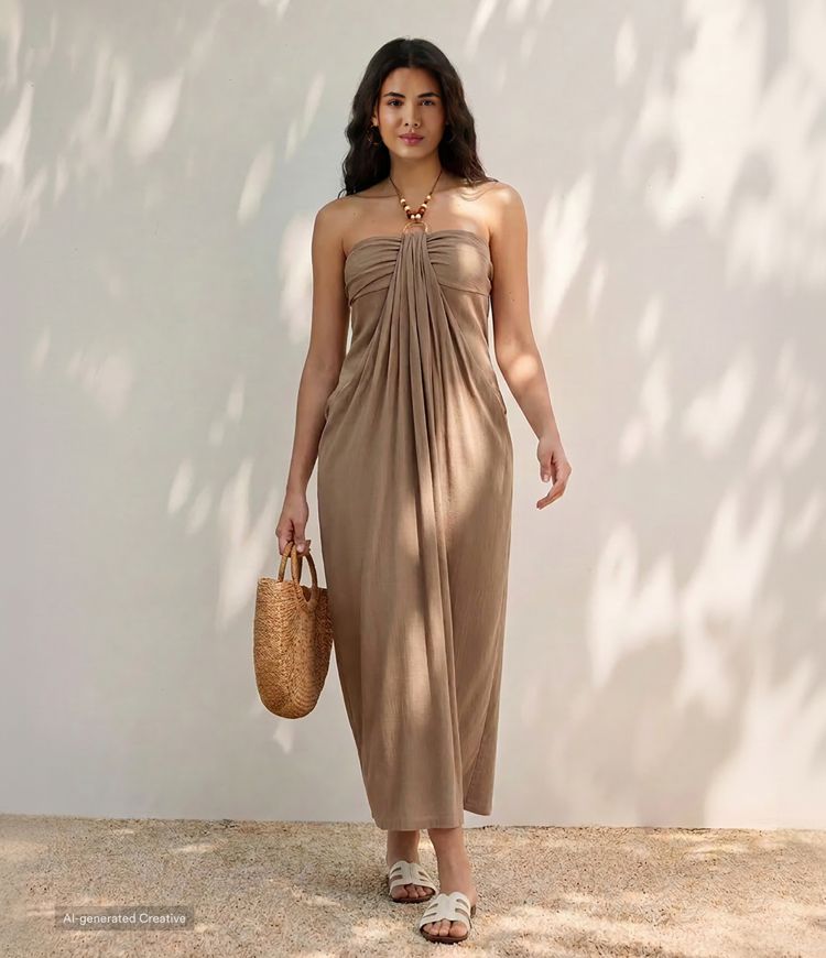 lace wrap dress Black Long Sleeve Midi Finish:Honey Chestnut category:Neutrals Evangela is designed for Special evening - Picture