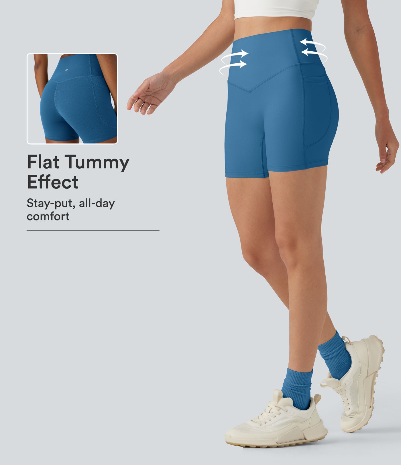 Halara UltraSculpt™ High Waisted Tummy Control Side Pocket Shaping Training Biker Shorts 5'' Halara UltraSculpt™ High Waisted Tummy Control Side Pocket Shaping Training Biker Shorts 5''