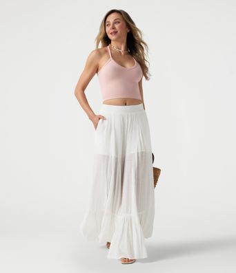 Mid Rise 2-in-1 Flowy Baggy Pants with Pockets