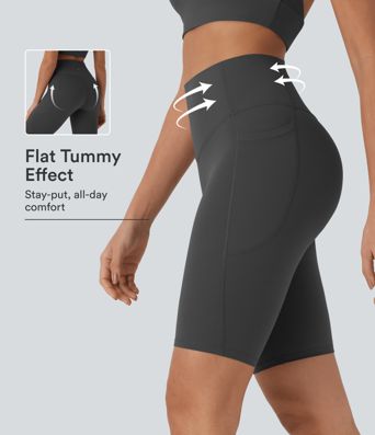 Halara UltraSculpt™ High Waisted Tummy Control Pocket Shaping Training Biker Shorts 9'' Halara UltraSculpt™ High Waisted Tummy Control Pocket Shaping Training Biker Shorts 9''