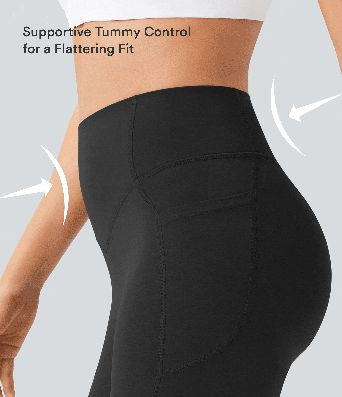 Halara UltraSculpt™ Shorts da allenamento biker vita alta con arricciatura posteriore per sollevare il gluteo, controllo addominale, tasca laterale e effetto modellante 7''