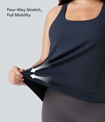 Plus Size Halara UltraSculpt™ Round Neck Curved Hem Running Tank Top