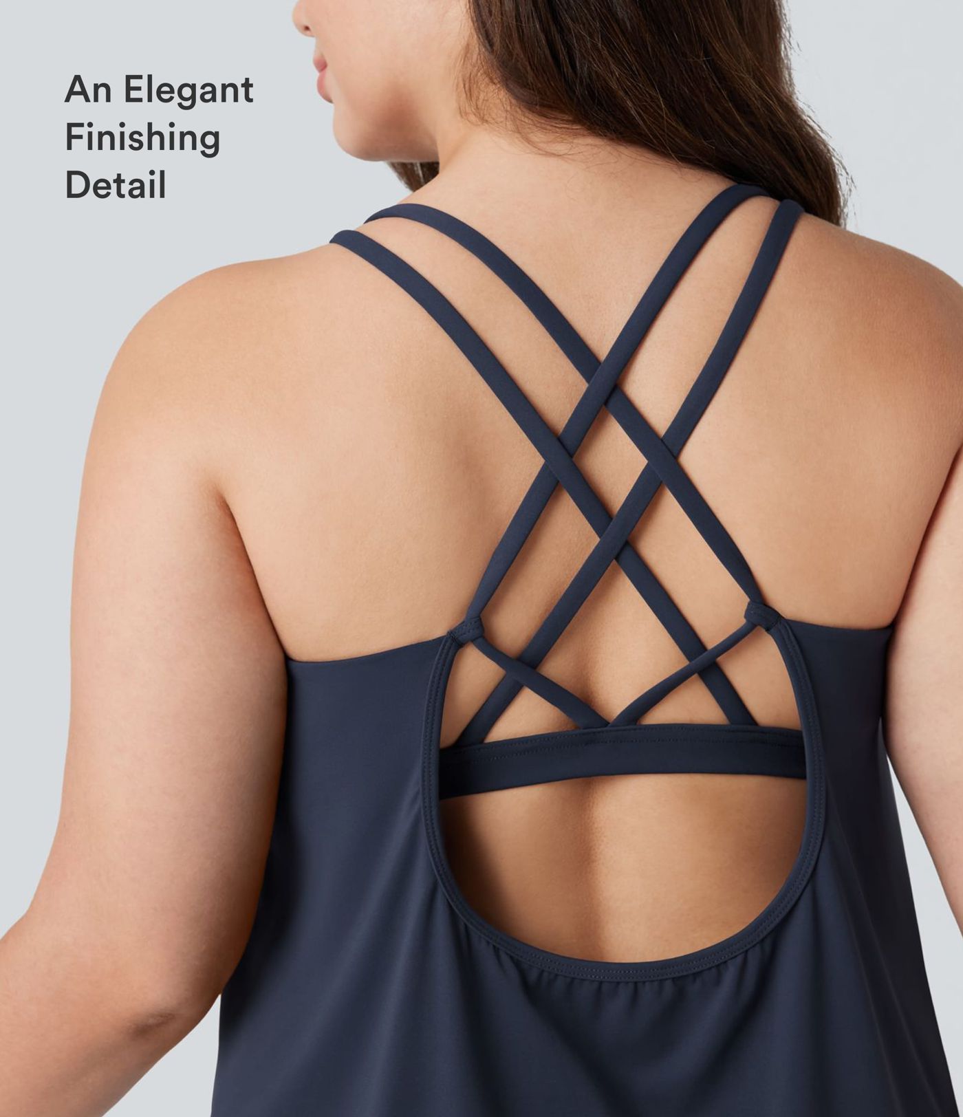 Plus Size Halara UltraSculpt™ Round Neck Curved Hem Running Tank Top