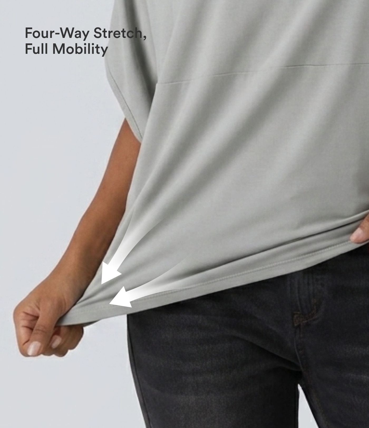 Round Neck Batwing Sleeve Relaxed Casual Top