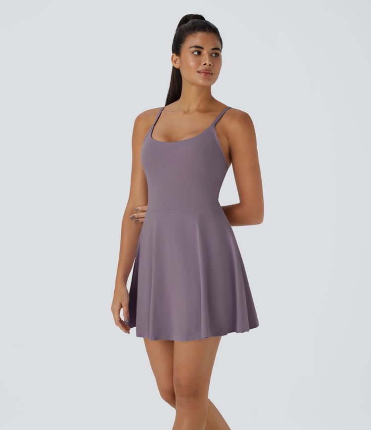 Softlyzero™ plüschiges, rückenfreies Mini-Slipkleid mit verstellbaren Trägern und 2-in-1-Tasche für Tanz und Sport Softlyzero™ plüschiges, rückenfreies Mini-Slipkleid mit verstellbaren Trägern und 2-in-1-Tasche für Tanz und Sport