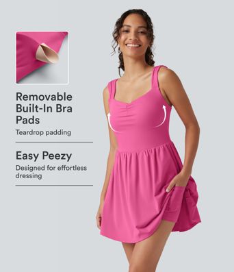 Softlyzero™ Plush Sweetheart Neck Built-in Bra 2-in-1 Mini Casual Dress with Pockets-Easy Peezy Edition B-E Cups Softlyzero™ Plush Sweetheart Neck Built-in Bra 2-in-1 Mini Casual Dress with Pockets-Easy Peezy Edition B-E Cups