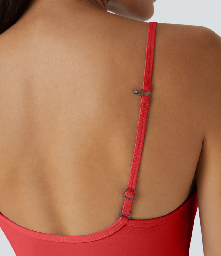 Softlyzero™ Plyšové mini slip šaty s odhalenými zády, nastavitelnými ramínky a 2v1 kapsou — taneční/aktivní šaty