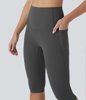 Halara UltraSculpt™ High Waisted Tummy Control Pedal Pusher Yoga Leggings with Pockets