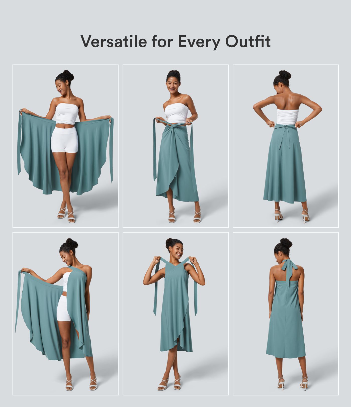 Breezeful™ jupe taille haute portefeuille à nouer dans le dos, à séchage rapide Breezeful™ jupe taille haute portefeuille à nouer dans le dos, à séchage rapide