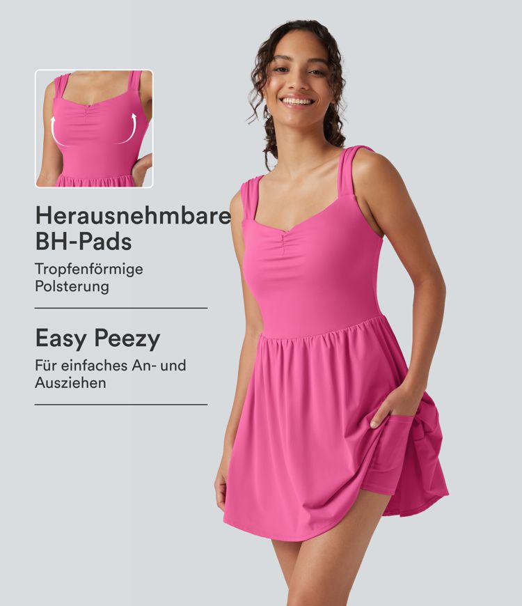 Softlyzero™ Plush - Lässiges 2-in-1 Minikleid mit Herzausschnitt, Seitentaschen und integriertem BH - Easy Peezy Edition, B-E Cups Softlyzero™ Plush - Lässiges 2-in-1 Minikleid mit Herzausschnitt, Seitentaschen und integriertem BH - Easy Peezy Edition, B-E Cups