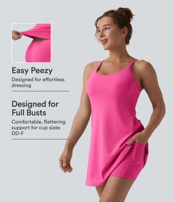 Softlyzero™ pehmeä selkäaukkoinen urheilumekko - Easy Peezy Edition DD-F Softlyzero™ pehmeä selkäaukkoinen urheilumekko - Easy Peezy Edition DD-F