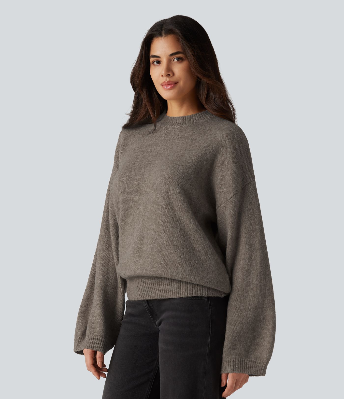 Stand Collar Long Sleeve Work Sweater Stand Collar Long Sleeve Work Sweater