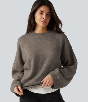Stand Collar Long Sleeve Work Sweater Stand Collar Long Sleeve Work Sweater