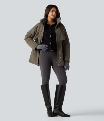 Hooded Long Sleeve Casual Padded Jacket with Pockets