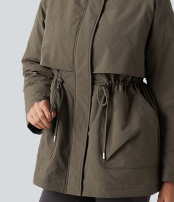 Hooded Long Sleeve Casual Padded Jacket with Pockets