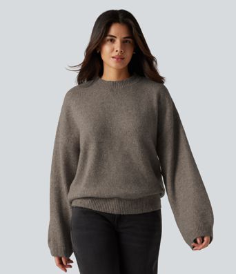 Stand Collar Long Sleeve Work Sweater Stand Collar Long Sleeve Work Sweater